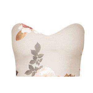 Floral Sweetheart Bandeau Crop Top NWT Size 2 US